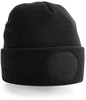Beechfield CB446 Circular Patch Beanie - Black - One Size afbeelding
