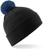 Beechfield CB450 Snowstar® Beanie - Black/Bright Royal - One Size afbeelding