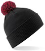 Beechfield CB450 Snowstar® Beanie - Black/Classic Red - One Size afbeelding