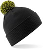 Beechfield CB450 Snowstar® Beanie - Black/Lime Green - One Size afbeelding