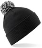 Beechfield CB450 Snowstar® Beanie - Black/White - One Size afbeelding