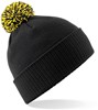Beechfield CB450 Snowstar® Beanie - Black/Yellow - One Size afbeelding