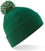 Beechfield CB450 Snowstar® Beanie - Bottle Green/Off White - One Size afbeelding