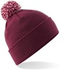 Beechfield CB450 Snowstar® Beanie - Burgundy/Off White - One Size afbeelding
