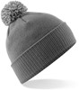 Beechfield CB450 Snowstar® Beanie - Graphite Grey/Light Grey - One Size afbeelding