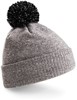 Beechfield CB450 Snowstar® Beanie - Heather Grey/Black - One Size afbeelding