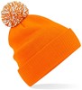 Beechfield CB450 Snowstar® Beanie - Orange/White - One Size afbeelding