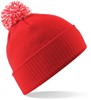 Beechfield CB450B Junior Snowstar® Beanie - Bright Red/Off White - One Size afbeelding