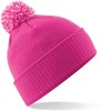 Beechfield CB450B Junior Snowstar® Beanie - Fuchsia/Off White - One Size afbeelding