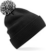 Beechfield CB450R Recycled Snowstar® Beanie - Black/White - One Size afbeelding