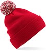 Beechfield CB450R Recycled Snowstar® Beanie - Classic Red/White - One Size afbeelding