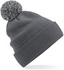 Beechfield CB450R Recycled Snowstar® Beanie - Graphite Grey/Light Grey - One Size afbeelding