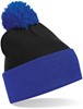 Beechfield CB451 Snowstar® Two-Tone Beanie - Black/Bright Royal - One Size afbeelding