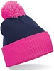 Beechfield CB451 Snowstar® Two-Tone Beanie - French Navy/Fuchsia - One Size afbeelding