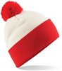 Beechfield CB451 Snowstar® Two-Tone Beanie - Off White/Bright Red - One Size afbeelding