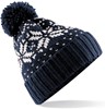 Beechfield CB456 Fair Isle Snowstar® Beanie - French Navy/White - One Size afbeelding