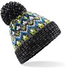 Beechfield CB458 Blizzard Bobble Beanie - Liquorice Zing - One Size afbeelding