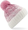 Beechfield CB459 Ombré Beanie - Dusky Pink/Off White - One Size afbeelding