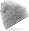 Beechfield CB45 Original Cuffed Beanie - Heather Grey - One Size afbeelding