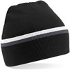 Beechfield CB471 Teamwear Beanie - Black/Graphite Grey/White - One Size afbeelding