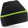 Beechfield CB471 Teamwear Beanie - Black/Lime Green - One Size afbeelding
