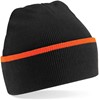 Beechfield CB471 Teamwear Beanie - Black/Orange - One Size afbeelding