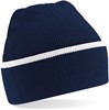 Beechfield CB471 Teamwear Beanie - French Navy/White - One Size afbeelding