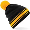Beechfield CB472 Stadium Beanie - Black/Gold - One Size afbeelding