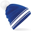 Beechfield CB472 Stadium Beanie - Bright Royal/White - One Size afbeelding