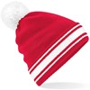 Beechfield CB472 Stadium Beanie - Classic Red/White - One Size afbeelding