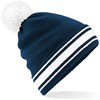 Beechfield CB472 Stadium Beanie - French Navy/White - One Size afbeelding