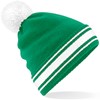 Beechfield CB472 Stadium Beanie - Kelly Green/White - One Size afbeelding