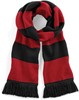 Beechfield CB479 Stadium Scarf - Black/Classic Red - One Size afbeelding