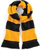 Beechfield CB479 Stadium Scarf - Black/Gold - One Size afbeelding