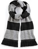 Beechfield CB479 Stadium Scarf - Black/Heather Grey - One Size afbeelding