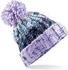 Beechfield CB486 Corkscrew Pom Pom Beanie - Lavender Fizz - One Size afbeelding