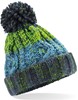 Beechfield CB486b Junior Corkscrew Pom Pom Beanie - Electric Grey - One Size afbeelding