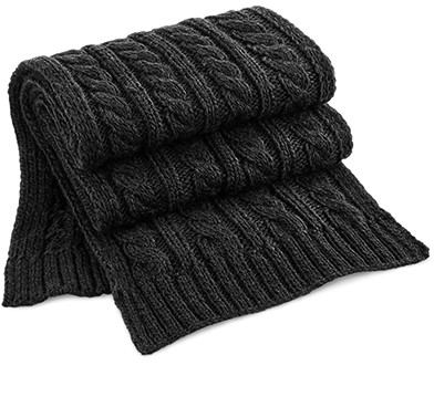 Beechfield CB499 Cable Knit Melange Scarf