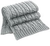 Beechfield CB499 Cable Knit Melange Scarf - Light Grey - 168 x 27 cm afbeelding
