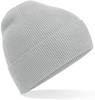Beechfield CB51N Organic Cotton Fine Knit Beanie - Light Grey - One Size afbeelding