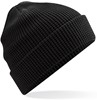 Beechfield CB52N Organic Cotton Waffle Beanie - Black - One Size afbeelding