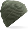 Beechfield CB52N Organic Cotton Waffle Beanie - Olive Green - One Size afbeelding