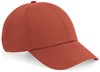 Beechfield CB54 Organic Cotton 6 Panel Cap - Terracotta - One Size afbeelding