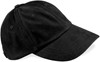 Beechfield CB57 Low Profile Heavy Brushed Cotton Cap - Black - One Size afbeelding