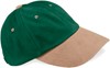Beechfield CB57 Low Profile Heavy Brushed Cotton Cap - Forest Green/Taupe - One Size afbeelding