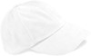 Beechfield CB57 Low Profile Heavy Brushed Cotton Cap - White - One Size afbeelding