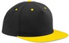 Beechfield CB610c 5 Panel Contrast Snapback - Black/Yellow - One Size afbeelding