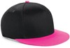 Beechfield CB615 Youth Size Snapback - Black/Fuchsia - One Size afbeelding