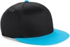 Beechfield CB615 Youth Size Snapback - Black/Surf Blue - One Size afbeelding