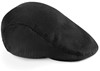 Beechfield CB626 Vintage Flat Cap - Black - L/XL afbeelding